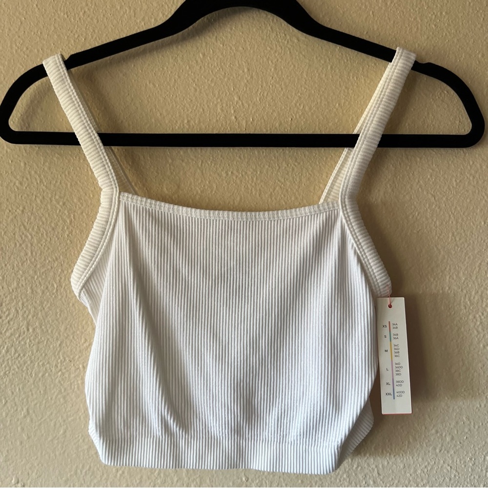 Colsie white rib knit bralette‎